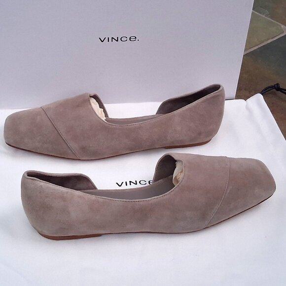 Vince Flats Slip On Suede Shoes - Picture 1 of 7
